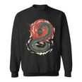 Art Japonais Kanji Dragon Japonais Sun Streetwearintage Rétro Sweater e