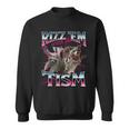 Autism Rizz Em With The Tism Meme Autistic Racoon Sweatshirt