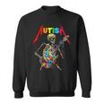 Autism Skeleton Guitar Player Rock Music Autism Awareness Sweatshirt