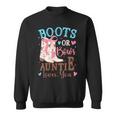 Boots Or Bows Gender Reveal Decorations Auntie Loves You Sweatshirt