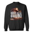 Boots On The Ground Cowgirl Linedance Boot Cowboy Western Sweatshirt