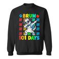 Bruh 100 Days Of School Dalmatian Dog Dabbing 100Th Day Boys Sweatshirt