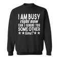 I Am Busy Right Now Can I Ignore You Some Other Time Sweatshirt