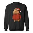 Capybara Ugly Sweater Santa Hat Christmas Sweatshirt