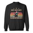 Catintage Pew Pew Madafakas Cat Ho Ho Ho Christmas Sweatshirt