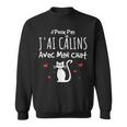 Chat Humour Je Peux Pas J'ai Câlins Avec Mon Chat Sweater e