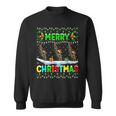 Christmas Trombone Lighting Santa Hat Merry Christmas Trombone Sweatshirt