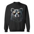 Cool Bear Portrait With Sunglasses Illustration Bear Sweatshirt