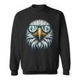 Cool Face Eagle With Sunglasses Vintage Eagles Flying Bird Sweatshirt