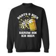 Dart Und Bier Darum Bin Ich Hier Dartscheibe Retro Dart Sweatshirt