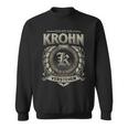 Das Ist Ein Krohn Ding Krohn Name Sweatshirt