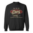 Das Ist Ein Menz Ding Das Würdest Du Nicht Verstehen Menz Name Sweatshirt