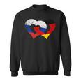 Deutschland Russland Freundschaft Frieden Herzkette Sweatshirt