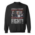 Donald Trump Fist Pump We Fight American Flag Trump 2024 Sweatshirt