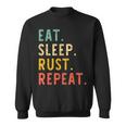 Eat Sleep Rust Repeat Programming Retrointage Sweatshirt