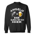 Fisch&Bier Darum Bin Ich Hier Angler Sweatshirt