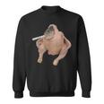Fish Chicken Face Smoking a Cigarette Funny Meme Sweatshirt