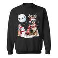 Bernese Mountain Dog Christmas Snowman Xmas Lights Sweatshirt