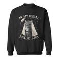 Cat In My Feral Bride Era Engagement Bridal Retro Sweatshirt