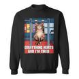 Cat Gym Meme Everything Hurts Gym Hilarious Cat Gym Camisa de entrenamiento