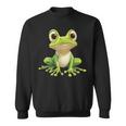 Frog With Big Eyes Frog Motif Sweatshirt