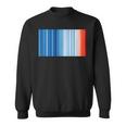 Global Warming Blue Red Stripe Pattern Sweatshirt