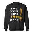 Guardar Agua Bebida Cerveza Citas Divertidas Cerveza Beber Camisa de entrenamiento