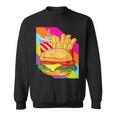 Hamburger Cheeseburger Burger Fritten Pommes Frites Sweatshirt