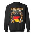 Hamburgo Alemania Souvenir Bandera Alemana Mapa Hamburgoacaciones Camisa de entrenamiento