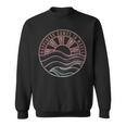 Happiness Comes In Waves Sunset Beach Wave Gradient Sweatshirt