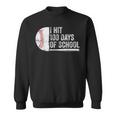 I Hit 100 Days Of School Baseball 100Th Day Of School Boys Sweatshirt