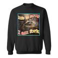 Ironic Raccoon Meme Sweatshirt | Life is Soup | Statement Wear
