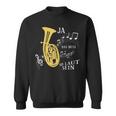 Ja Das Muss So Laut Sein Brass Instrument Tenor Horn Trumpet Sweatshirt