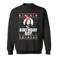 Jesus Nasty Christmas Knitted Jacket With Birthday Boy Sweatshirt