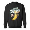 Let's Go Bananas Playing Baseball Baseball Player Sweatshirt