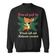 Liebe Zur Weihnachtszeit Reh Kitz Rehkitz Rotwein Tannen Sweatshirt