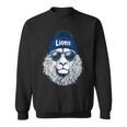 Lions Lover Apparel Lion Face With Sunglasses Winter Sweatshirt