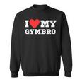 I Love My Gymbro Y2k Sigma Red Heart Sweatshirt