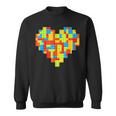 Master Builder Block Brick Building Heart Valentines Day Boy Sweatshirt