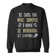 Mec Simple Running Apéro Homme Humour Course À Pied Cadeau Sweater e