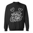 Merry And Bright Withe The Cute Hearts Sweatshirt