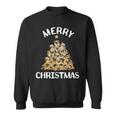 Merry Christmas Pug Dog Star Christmas Tree Sweatshirt