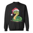 Merry Christmas Snake Xmas Party Eve Santa Hat Sweatshirt