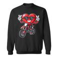 Motocross Heart Dirt Bike Valentines Day Motorcycle Boys Sweatshirt