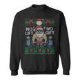 No Lift No Ugly Christmas Santa Gym Sweatshirt