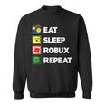 Noob And Professional Gamer Eat Sleep Robux Repeat Sweatshirt