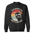 It Is What It Is And It Is Not Great Raccoon Vintage Sweatshirt