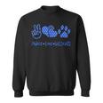 Peace Love Wildcats Kentucky Ky Pride Grunge Sweatshirt