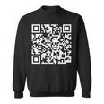 Qr Scan Code Adult Sarcasm Humor F-Ck You Fu Back Print Pull Sweatshirt