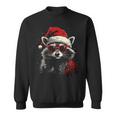 Raccoon With Christmas Hat Christmas Sweatshirt